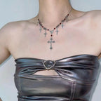 Cross Pendant Dark Gothic Hip-Hop Sweet Cool Necklace Halloween