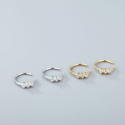 925 Silver Zircon Piercing Nose Studs