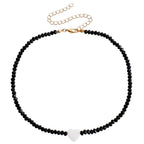 Unique White Water Wave Shell Necklace Gold Halloween