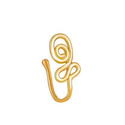 Twisted Zircon S-Shape Nose Studs