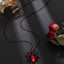 Retro Gothic Spider Pendant Personality Punk Diamond Necklace Black Halloween