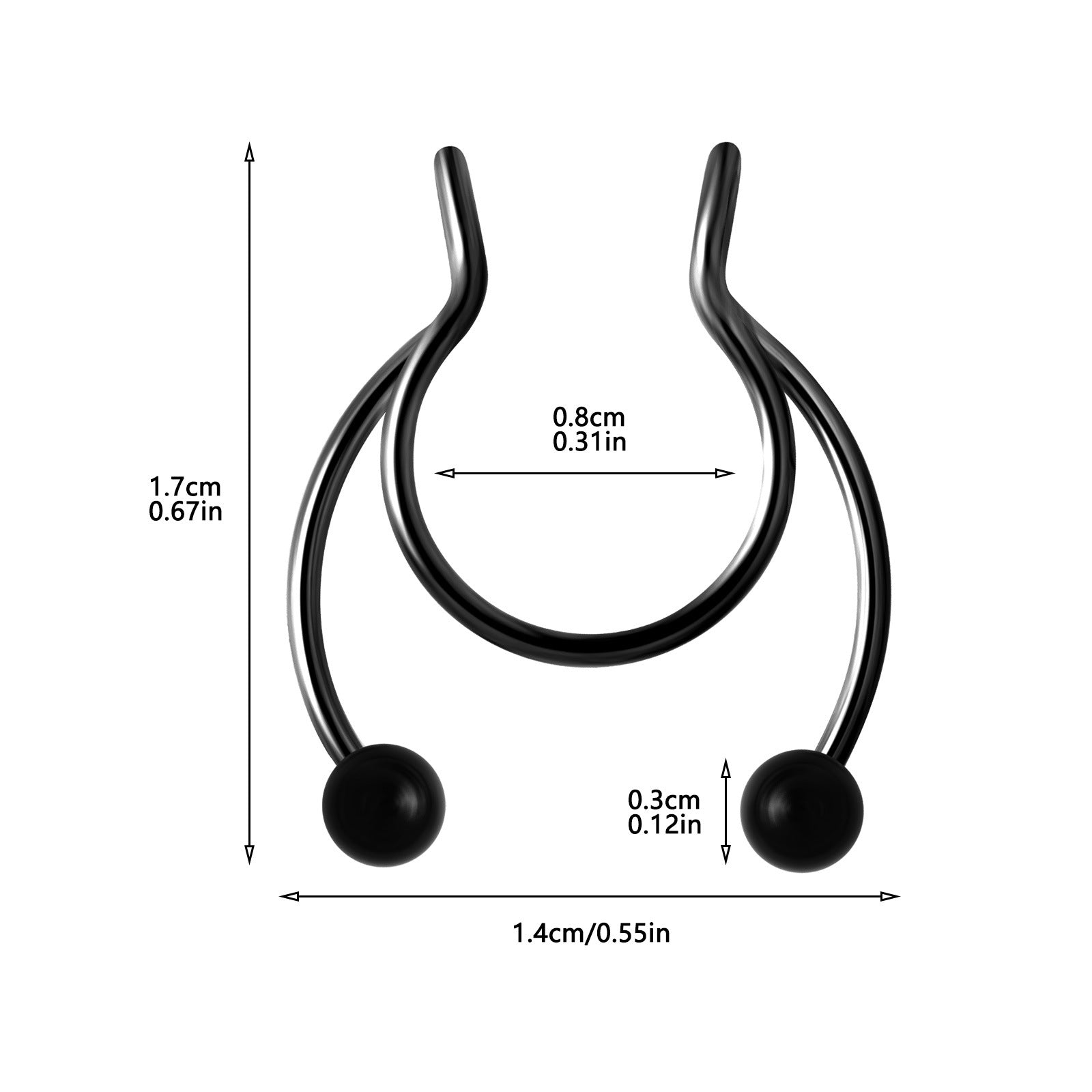 Sexy Horseshoe Clip-On Nose Studs