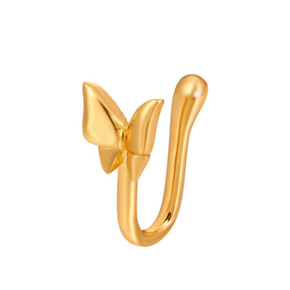 Animal Zircon U-Shape Clip-On Nose Studs