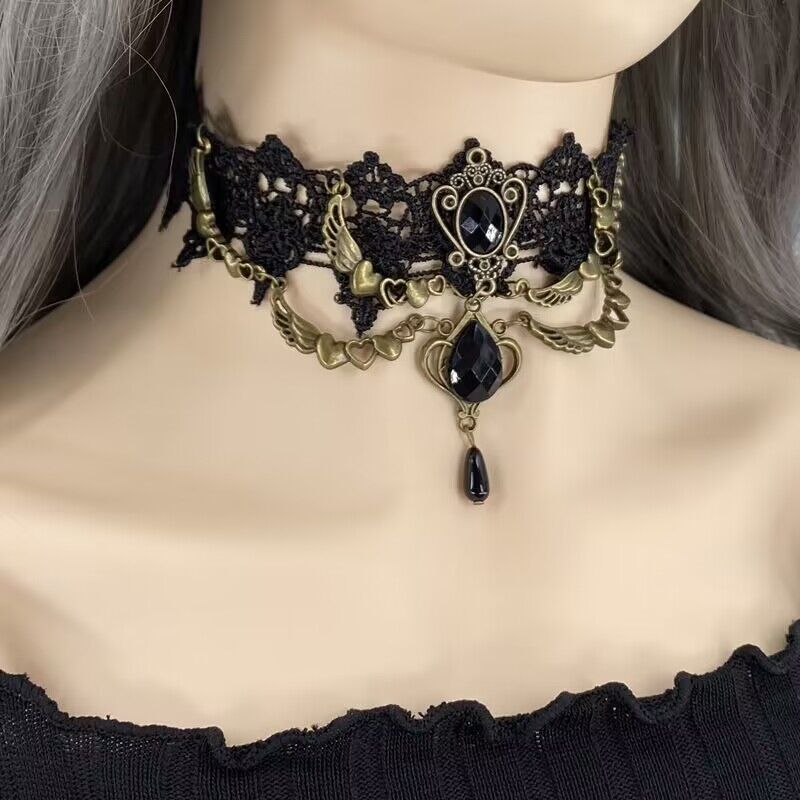 Lolita Gothic Lace Retro Cos Dark Neck Decoration Necklace Secondary image