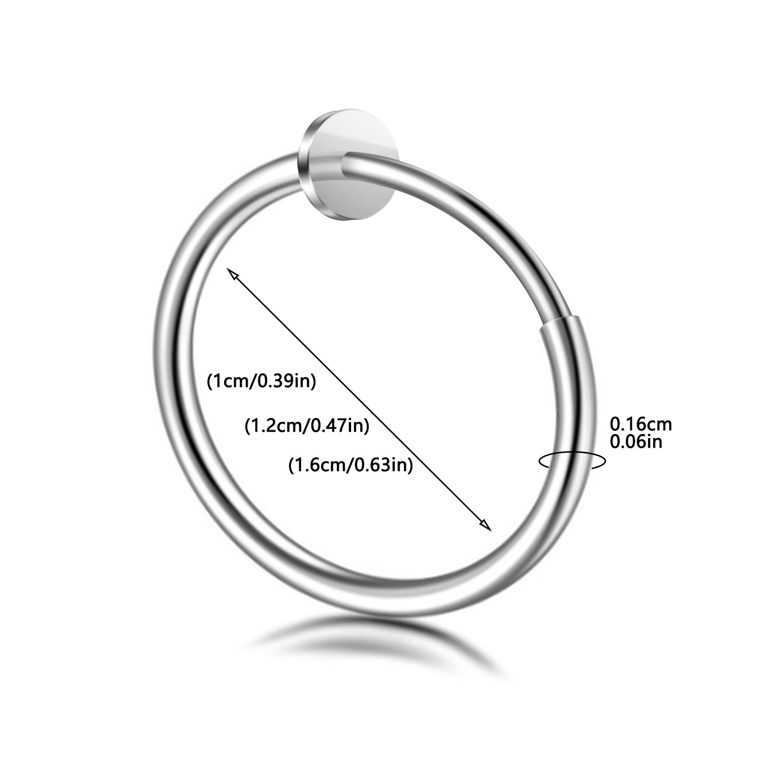 Hollow Spring Clip-On Nose Studs Secondary image