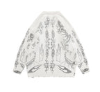 Harajuku Y2K Skull V-Neck Knit Sweater