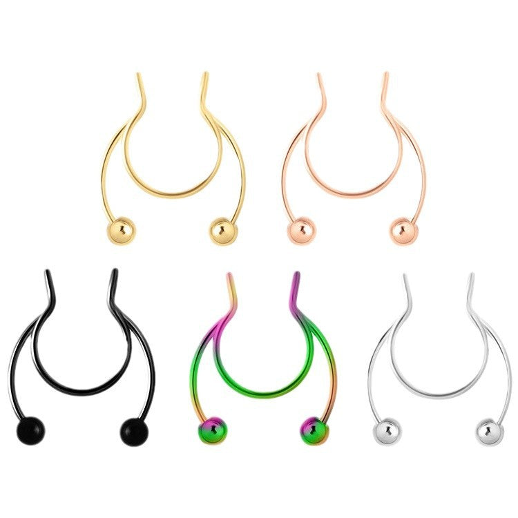 Sexy Horseshoe Clip-On Nose Studs