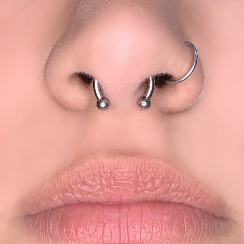 Trendy Titanium Steel C-Shape Nose Studs Main image