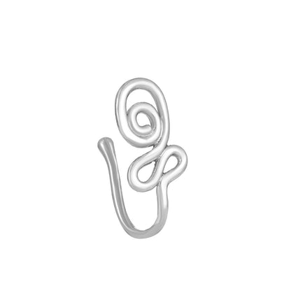 Floral Snake U-Shape Clip-On Nose Studs