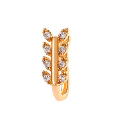 Zircon Leaf Butterfly U-Shape Nose Studs
