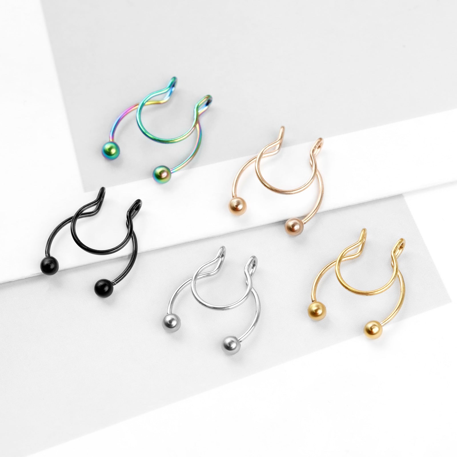 Sexy Horseshoe Clip-On Nose Studs