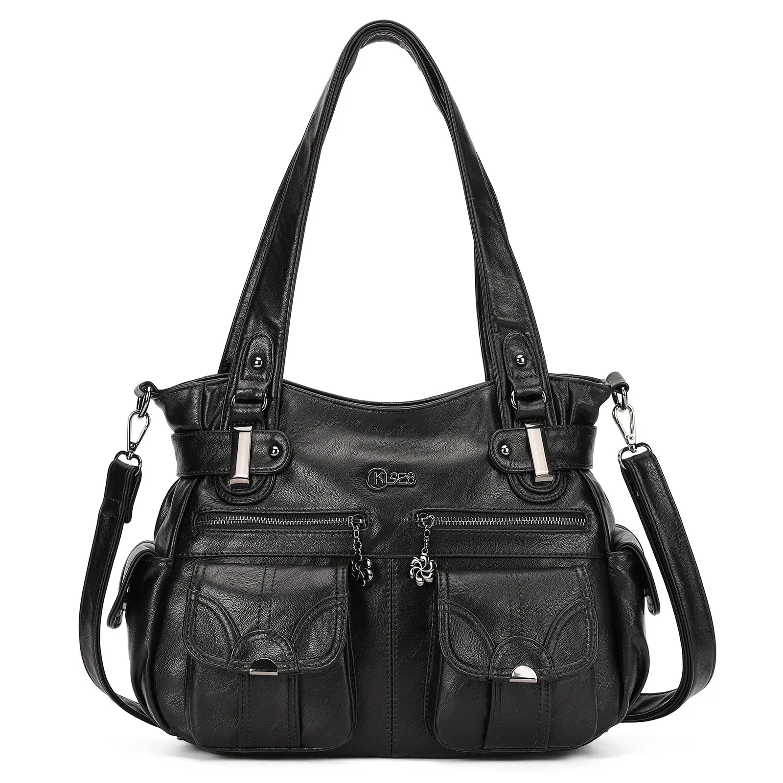 PU Leather Large Designer Women Tote Messenger Crossbody Shoulder Bag Secondary image