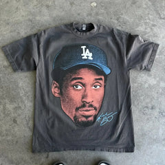 Hip Hop Basketball Character Graphic T-shirt