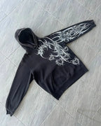 Harajuku Gothic Death Bone Hoodie