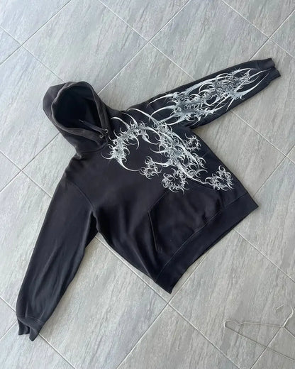 Harajuku Gothic Death Bone Hoodie