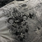 Retro Fashion Print Gothic T-shirt