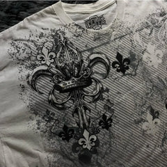 Retro Fashion Print Gothic T-shirt