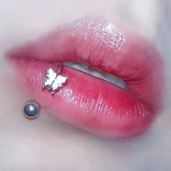 Butterfly Vertical Spider Lip Stud