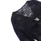 Gothic V-Neck Mesh Top