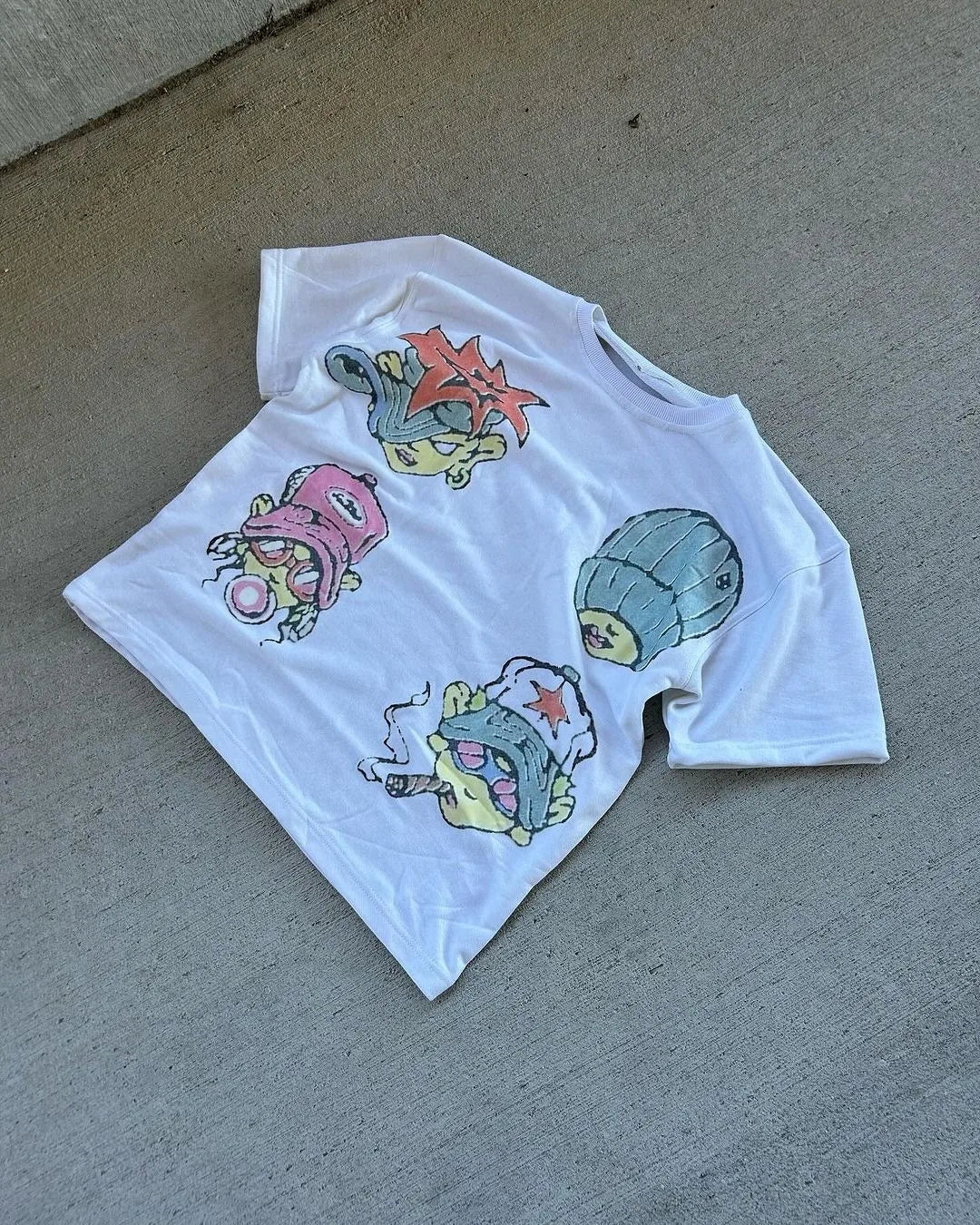 Y2K Casual Gothic Cartoon Graphic T-shirt Main image