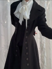 Vintage Inspired Mid-Length Long Coat