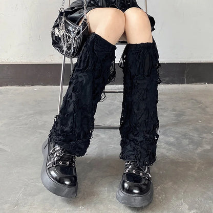 Gothic Ripped Punk Leg Sock