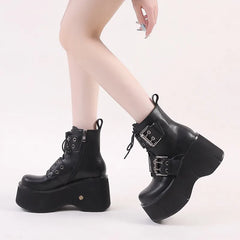 Gothic Chunky Platform Women Ankle Boot