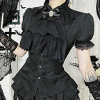 Lace Patchwork Slim Fit Blouse
