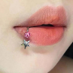 Star Crystal C-Shaped Lip Stud