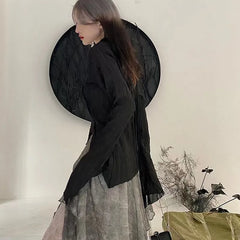 Gothic Irregular Aesthetic Blouse