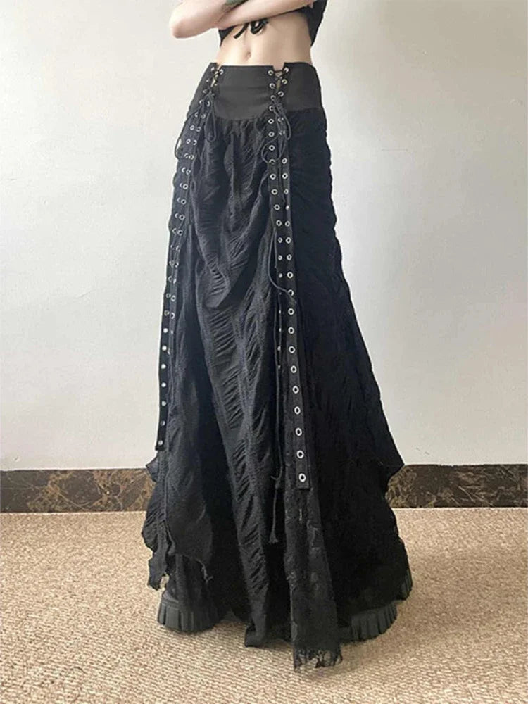 Lace Mesh Fairy Bow Long Skirt Main image