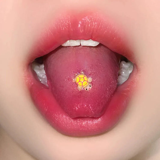 Luminous Little Turtle Sweet Resin Tongue Ring