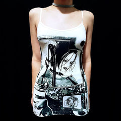 Gothic Sleeveless Vintage Cotton T-shirt