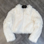 Cotton Lapel Patch Cross Fur Coat
