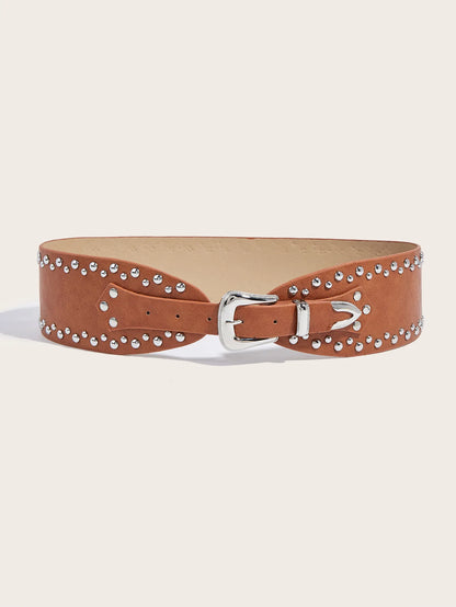 Vintage Gothic Rivet Punk Wide Belt
