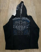 Gothic Print Pullover Sweater