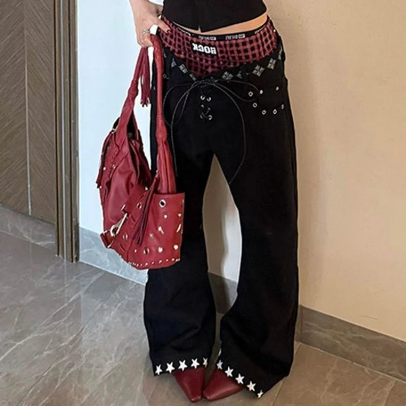 Drawstring Print Floor Pants Main image