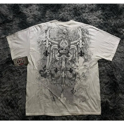 Retro Fashion Print Gothic T-shirt