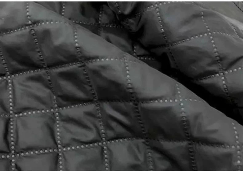 Short Black Patchwork Fur Coat