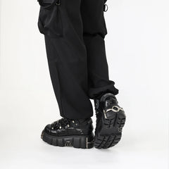 Gothic Lace-Up Platform Ankle Sneaker