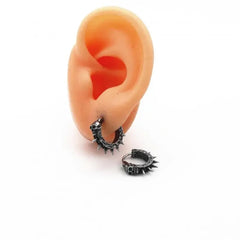 Gothic Black Skull Awl Rock Statement Earring
