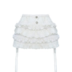 High Waist Cake Lace Vintage Skirt