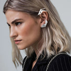Dark Gothic Skull Death Moth Drop Earring