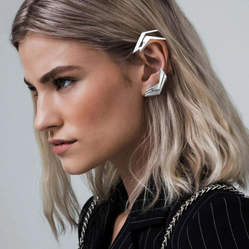 Dark Gothic Skull Death Moth Drop Earring