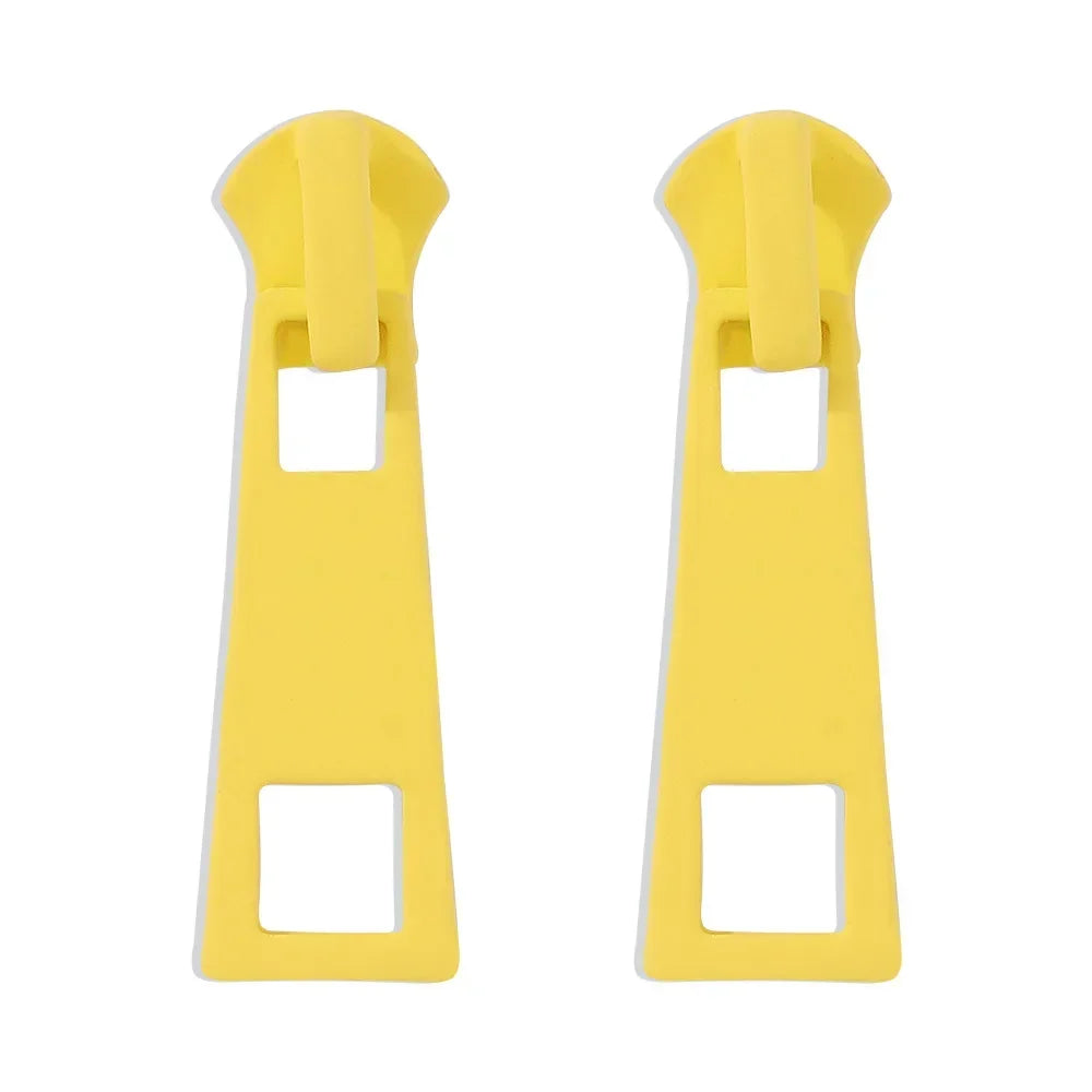Personality Zipper Geometric Hip Hop Earring
