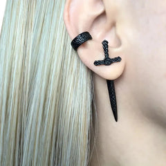 Steel Punk Gothic Sword Dagger Stud Earring