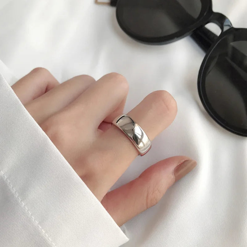 Matte Gothic Moon Ring