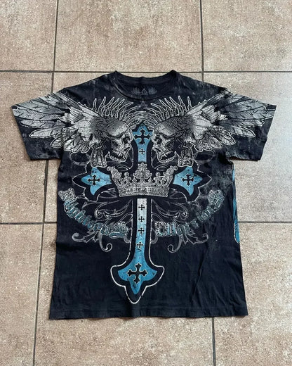 Americana Print Slim Fit Cotton T-shirt