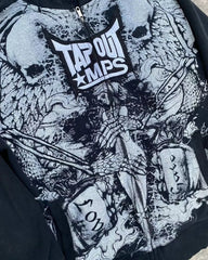 Gothic Skull Print Punk Hoodie