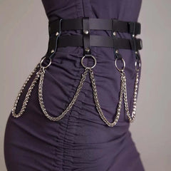 Trend Gothic Punk Leather Waist Belt
